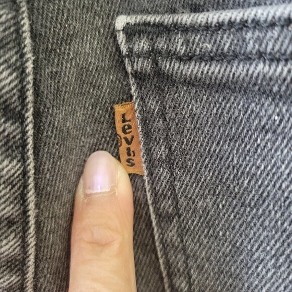 Levis 505 orange tab straight leg jeans charcoal black gray size  26 - Picture 9 of 12